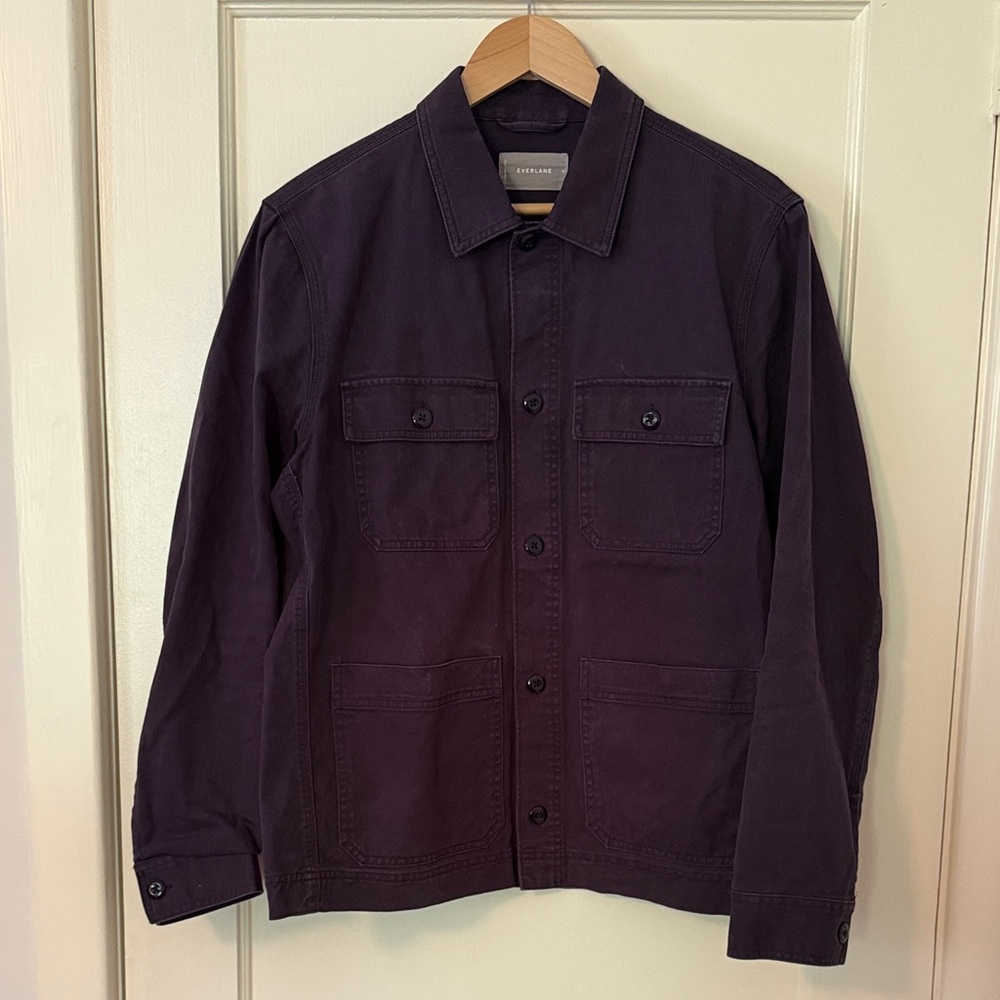 Everlane Men's Deep Purple Shirt Jacket